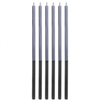 6 Velas Azul Platinado