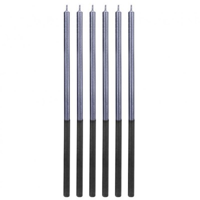 6 Velas Azul Platinado