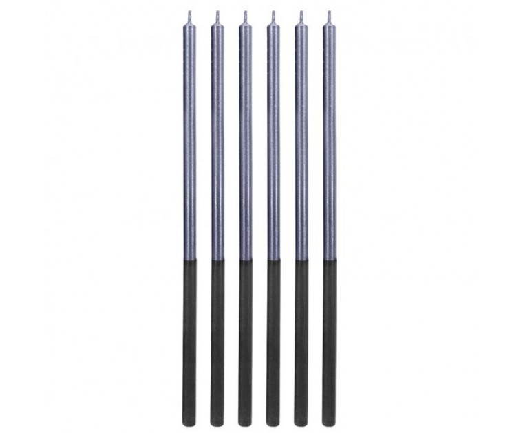6 Velas Azul Platinado