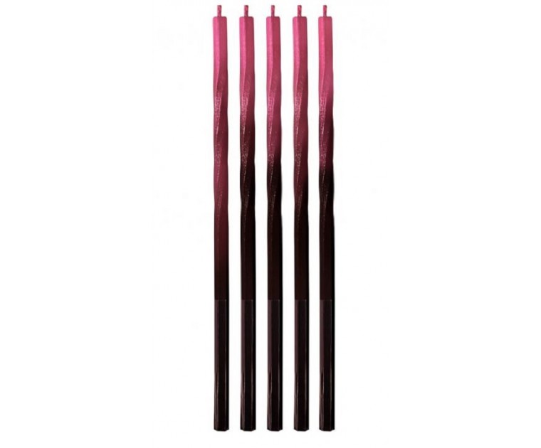 5 Velas Pretas e Vermelhas 15 cms