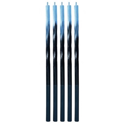 5 Velas Pretas e Azuis 15 cms