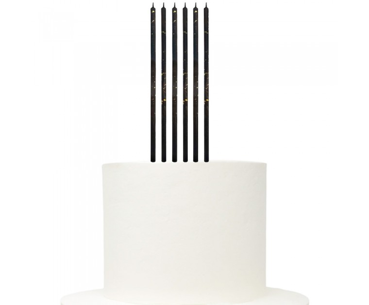 6 Velas Altas Pretas