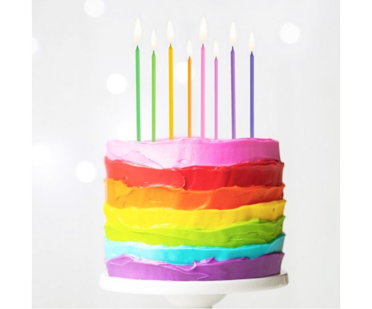 8 Velas Pastel 11 cms