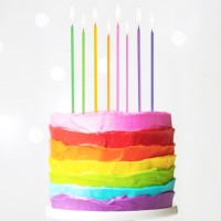 8 Velas Pastel 17 cms