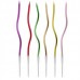 6 Velas Curvas Multicoloridas