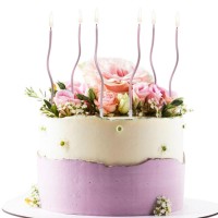 6 Velas Retorcidas Rose Gold
