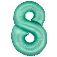 Balão Foil Número Menta Mate 76 cms