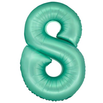 Balão Foil Número Menta Mate 76 cms