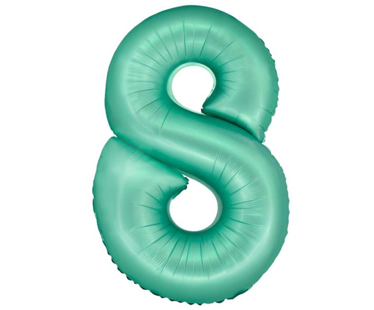 Balão Foil Número Menta Mate 76 cms