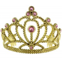 Diadema com brilhantes cor-de-rosa