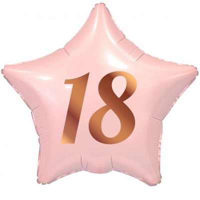 Balão Estrela 18º Rosa Aniversário