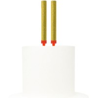 Pack 2 Foguetes Dourado Glitter 
