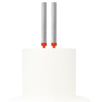 Pack 2 Foguetes Prata Glitter 