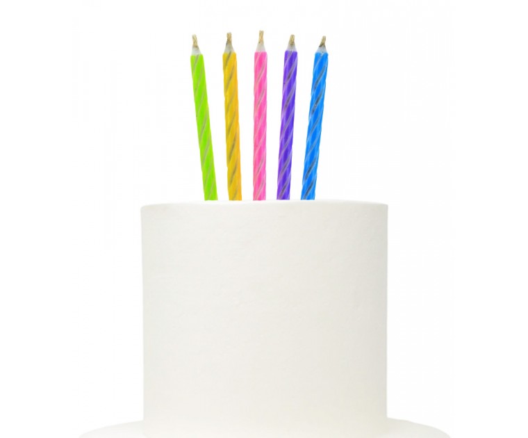 10 Velas Mágicas Multicoloridas 