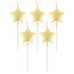 Pack 5 Velas Estrelas Douradas