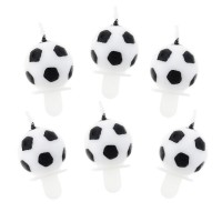 6 Velas Bolas Futebol