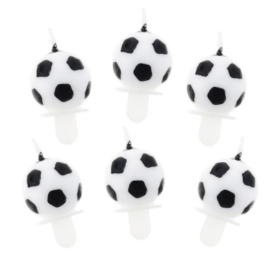 6 Velas Bolas Futebol
