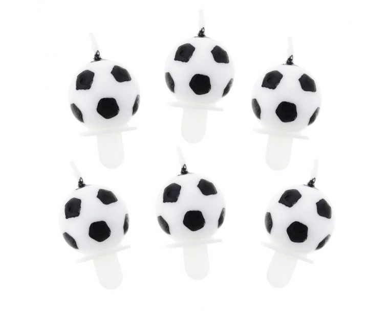 6 Velas Bolas Futebol