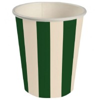 Copos Listas Verde e Bege 