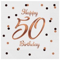 20 Guardanapos Rose Gold 50 