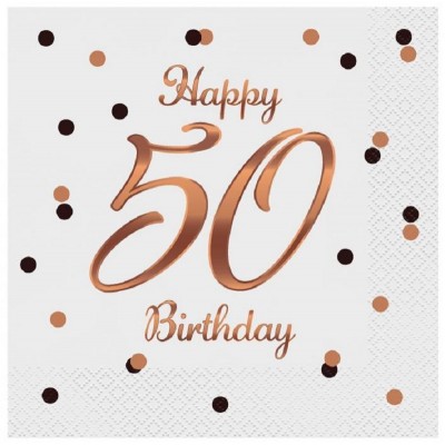 20 Guardanapos Rose Gold 50 