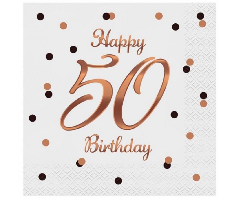 20 Guardanapos Rose Gold 50 