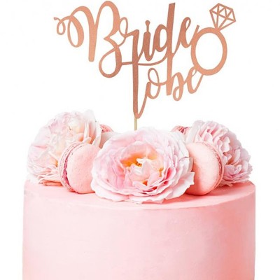 Cake Topper Rose Gold Bride To Be