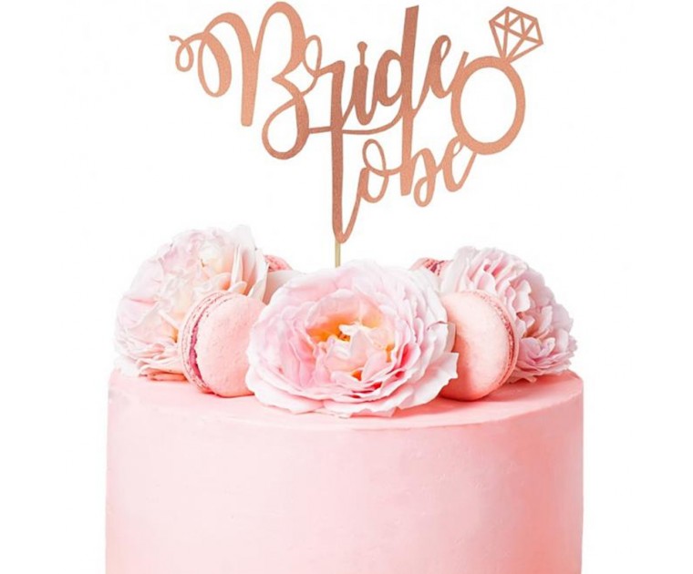 Cake Topper Rose Gold Bride To Be