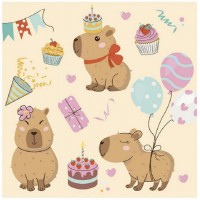 20 Guardanapos Capivara