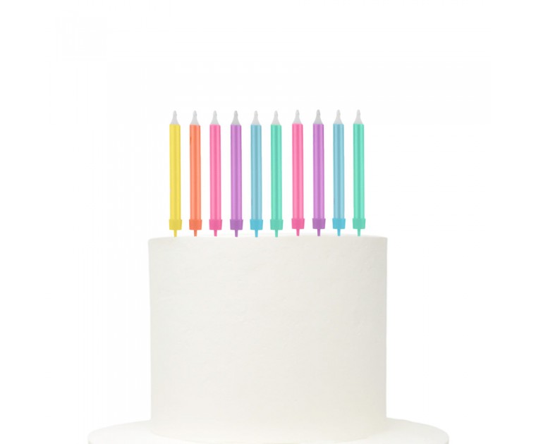 12 Velas Sortidas Pastel