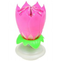 Vela Flor Rosa Musical 