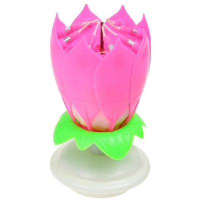 Vela Flor Rosa Musical 