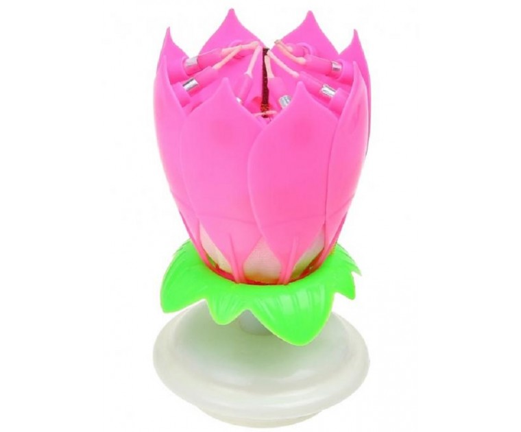 Vela Flor Rosa Musical 