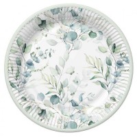 Pratos Folhas Eucalipto 23 cms
