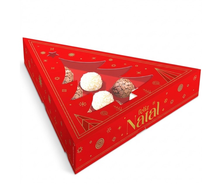 Caixas Prisma com Visor 10 Doces Brilhos de Natal