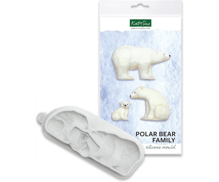 Molde de Silicone Familía Ursos Polares
