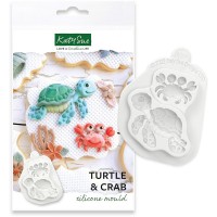 Molde Silicone Tartaruga e Caranguejo Molde Silicone Tartaruga e Caranguejo