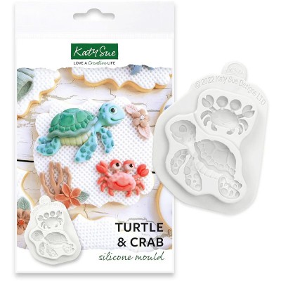 Molde Silicone Tartaruga e Caranguejo 