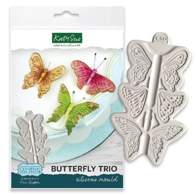 Molde Silicone Trio de Borboletas