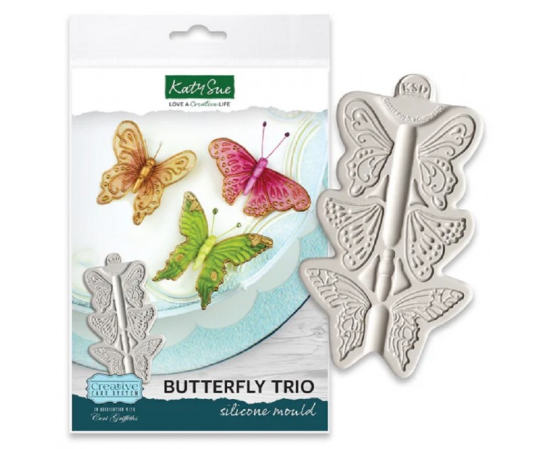 Molde Silicone Trio de Borboletas