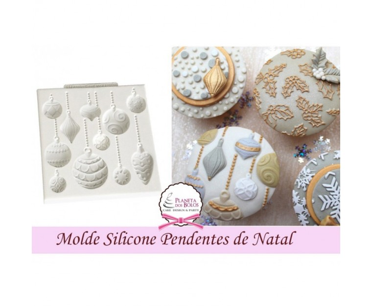 Molde de Silicone Bolas de Natal