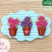 Molde Silicone Alfabeto em Vaso
