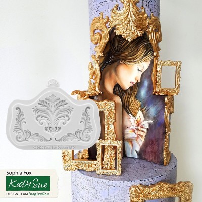 Molde Silicone Crista e Cantos Rococó