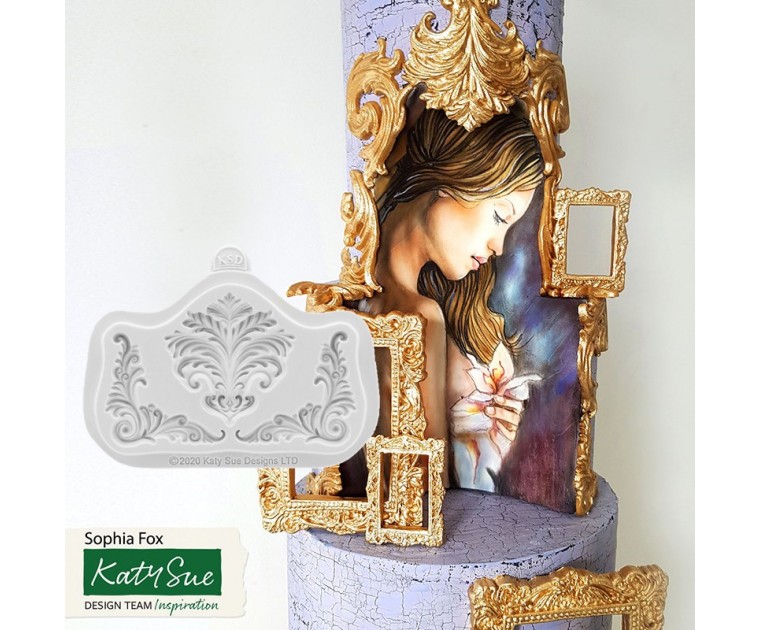 Molde Silicone Crista e Cantos Rococó