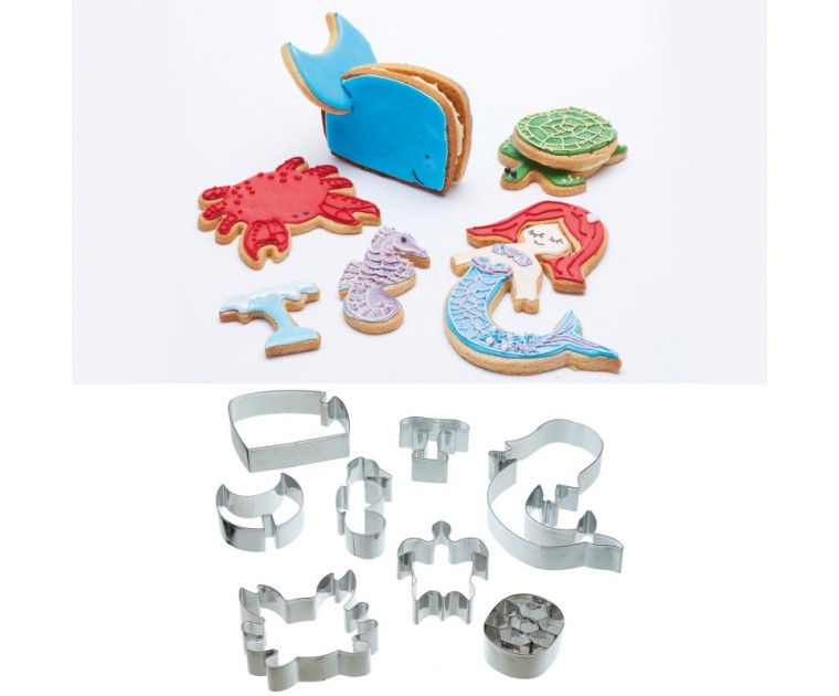 Set Cortadores Vida Marinha 3 D
