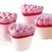 10 Copos Triangulares Transparentes com Tampa