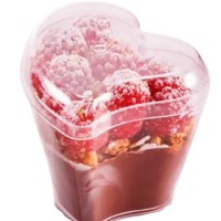 10 Taças Coração com Tampa 100ml