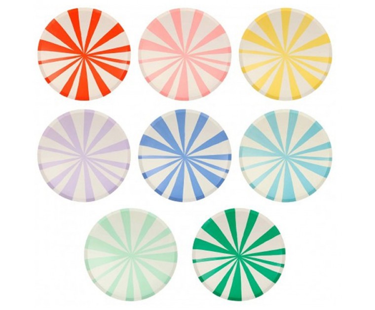 Pratos Multicoloridos Listados