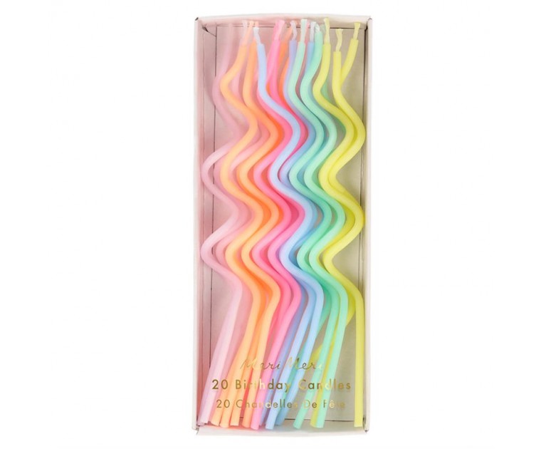 20 Velas Velas Curvas Pastel