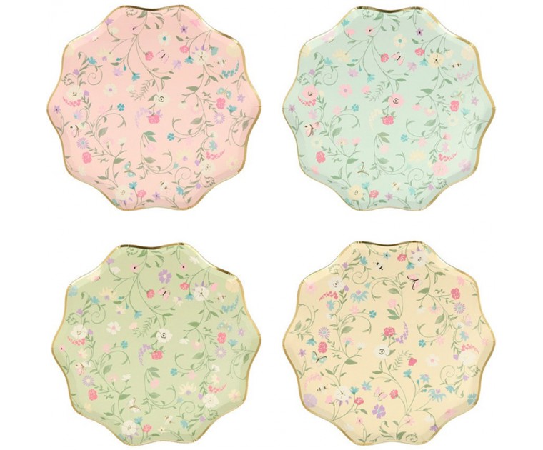 Pratos Florais Ladurée Paris  Meri Meri 